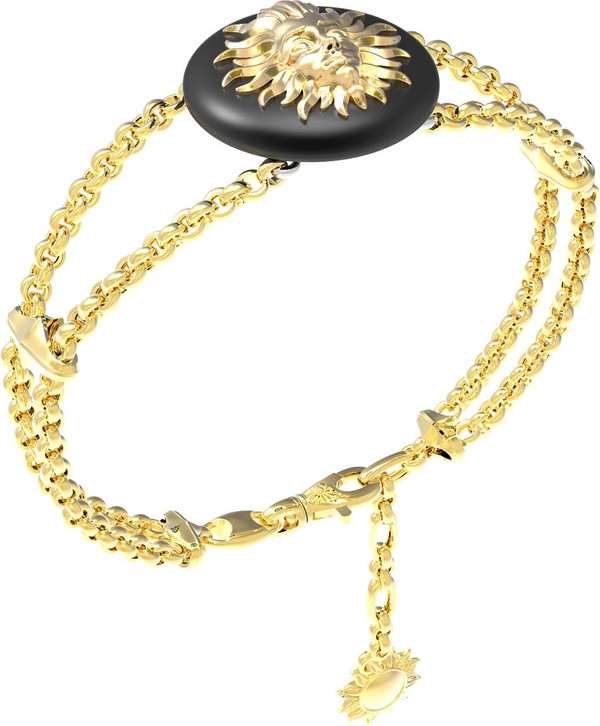 Браслет из лимонного золота c ониксом