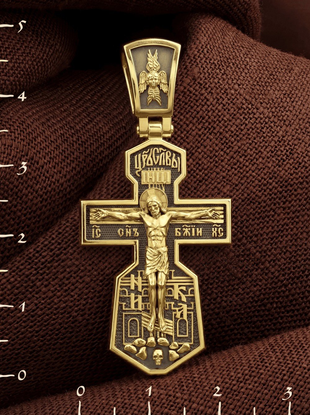 Крест из лимонного золота
