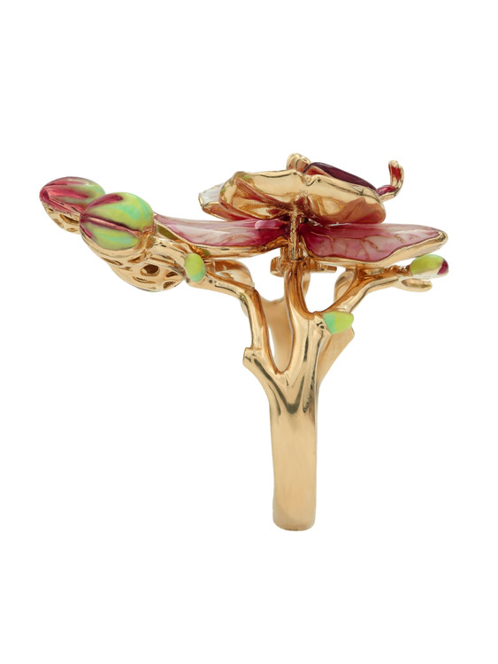 Кольцо из золота c эмаль