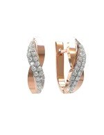 Серьги из золота 585 пробы c бриллиантами