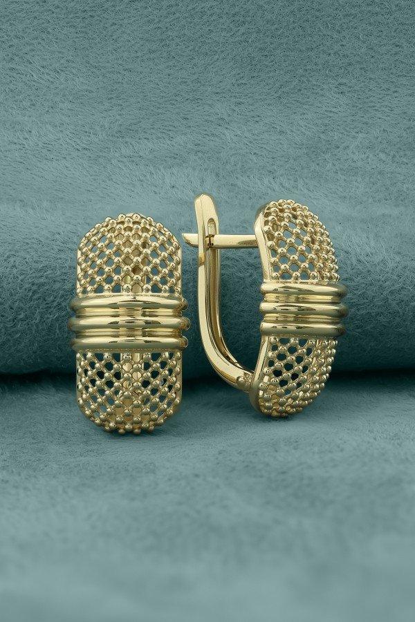 Серьги из лимонного золота 585 пробы