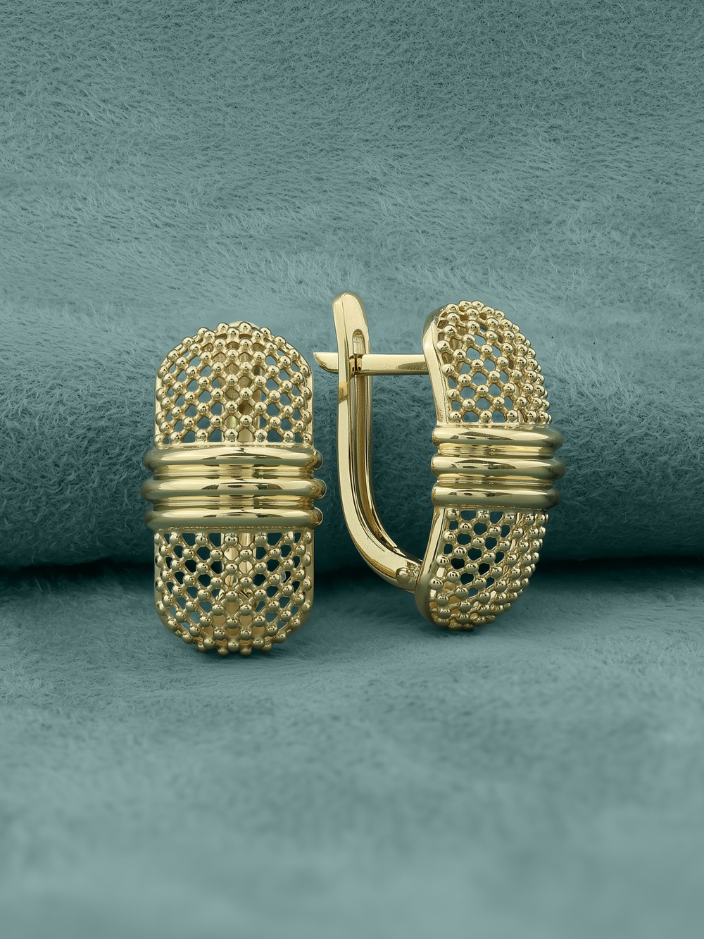 Серьги из лимонного золота