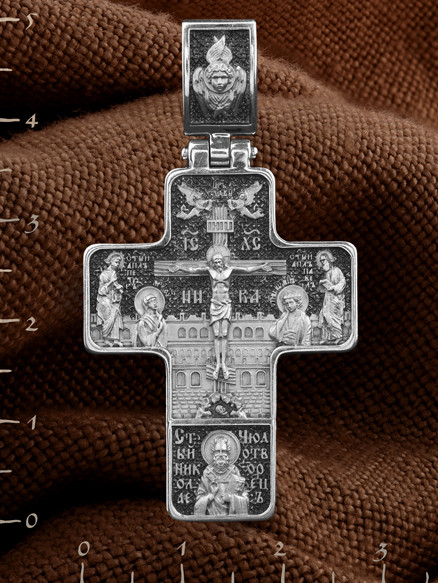 Крест из белого золота