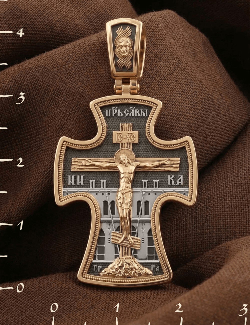 Крест из золота 585 пробы