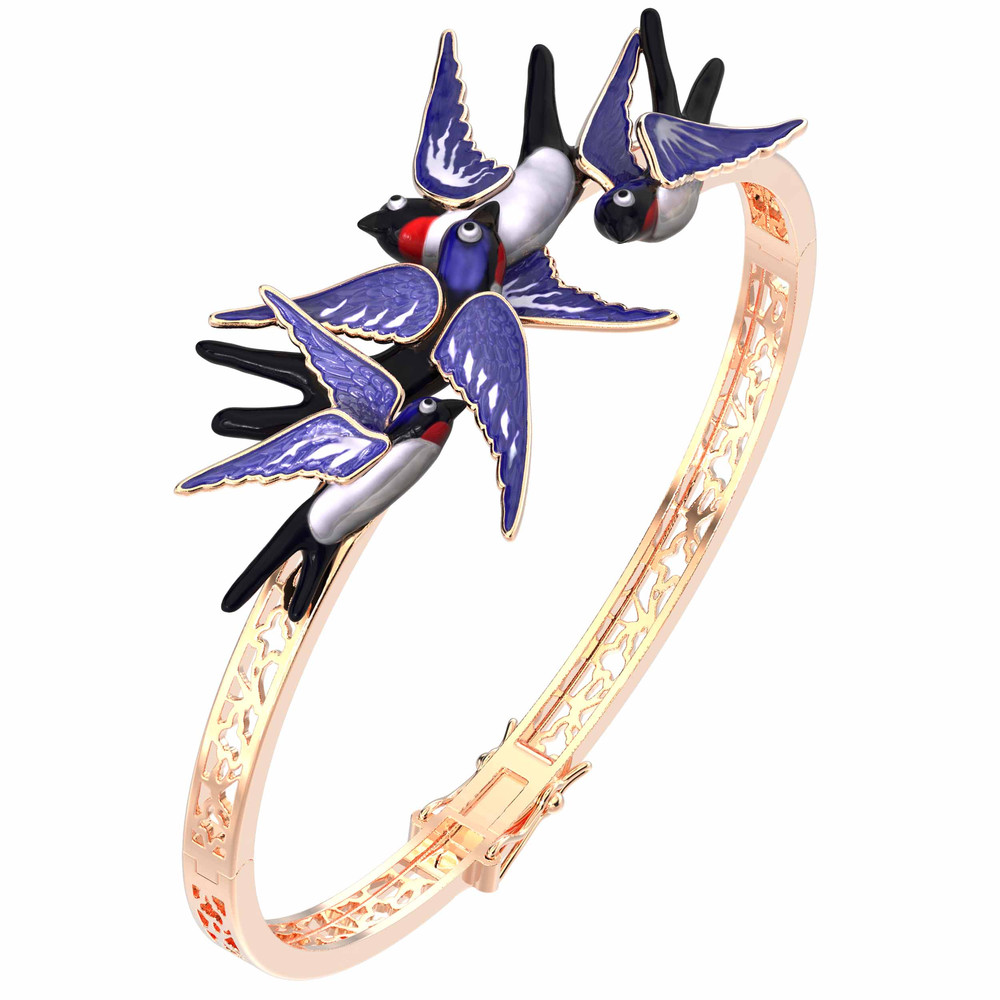 Браслет из золота c эмаль