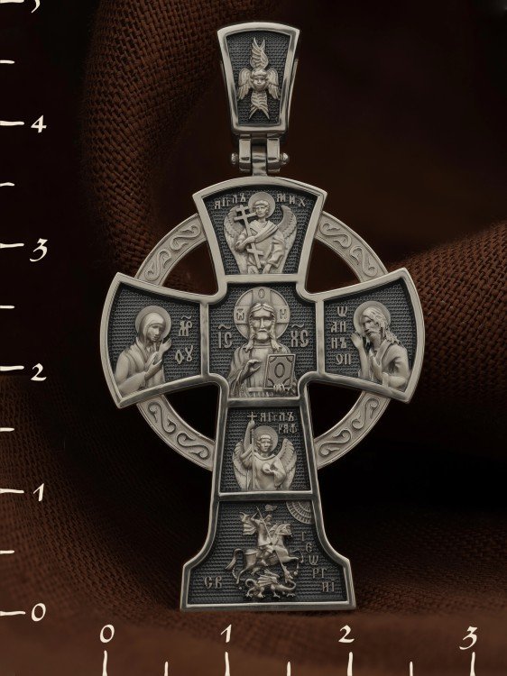 Крест из белого золота