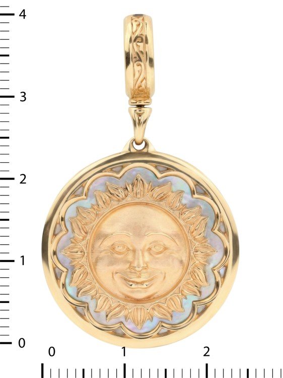 Подвеска из золота c перламутром