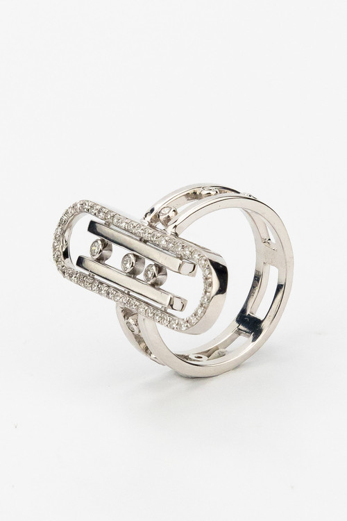 Кольцо из белого золота c бриллиантами