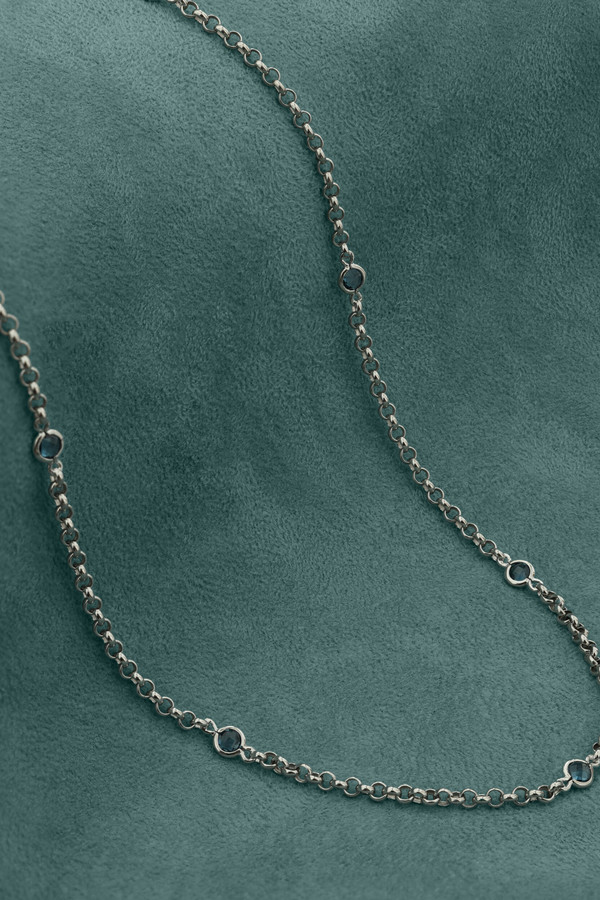 Цепь из белого золота c топазом London