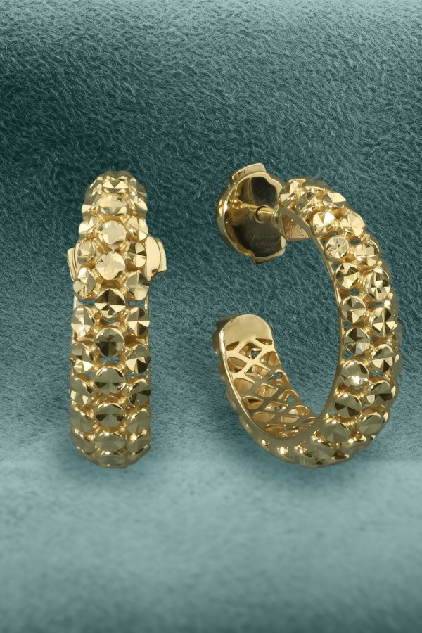 Серьги из лимонного золота 585 пробы