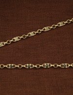 Цепь из лимонного золота 585 пробы c эмалью