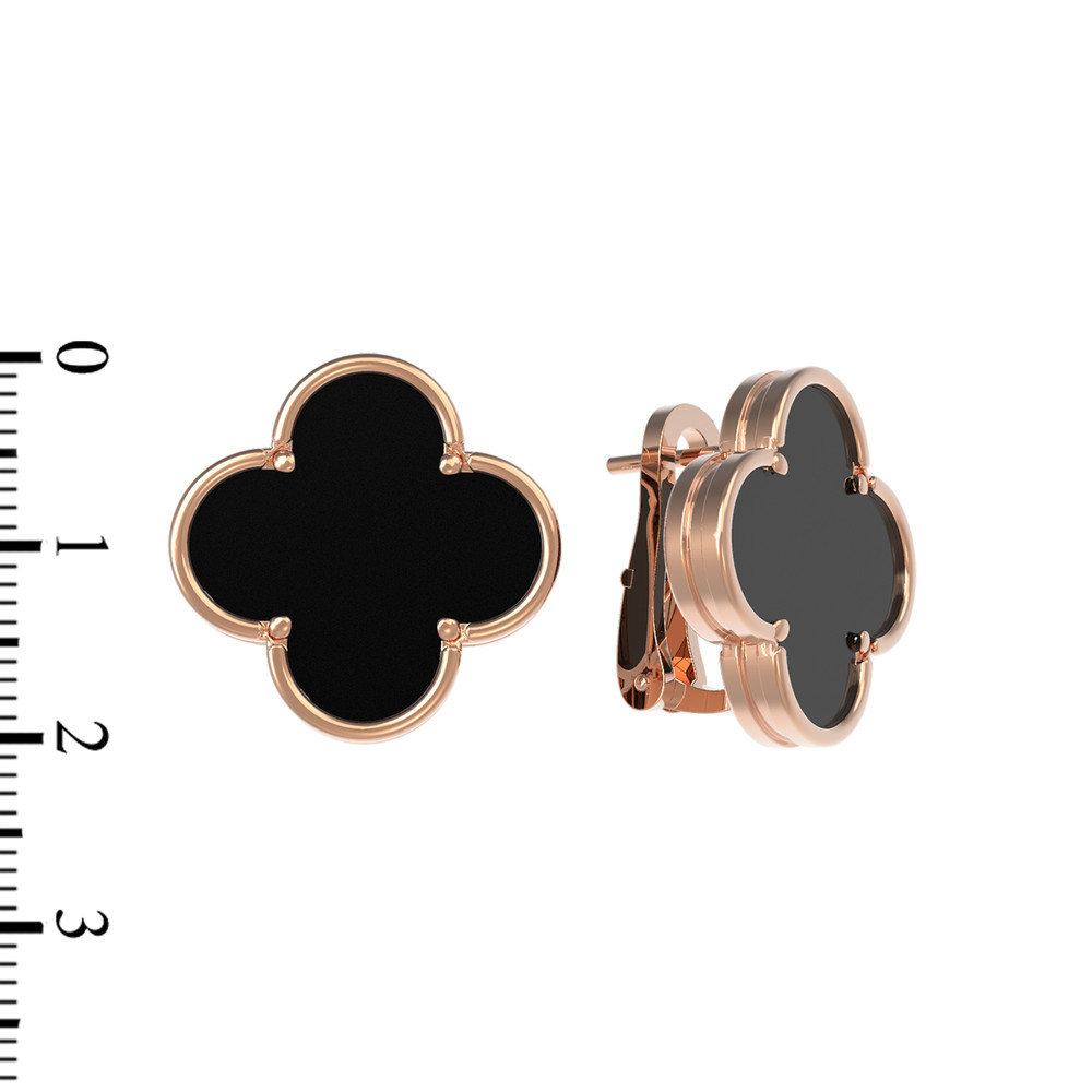 Серьги из золота c ониксом