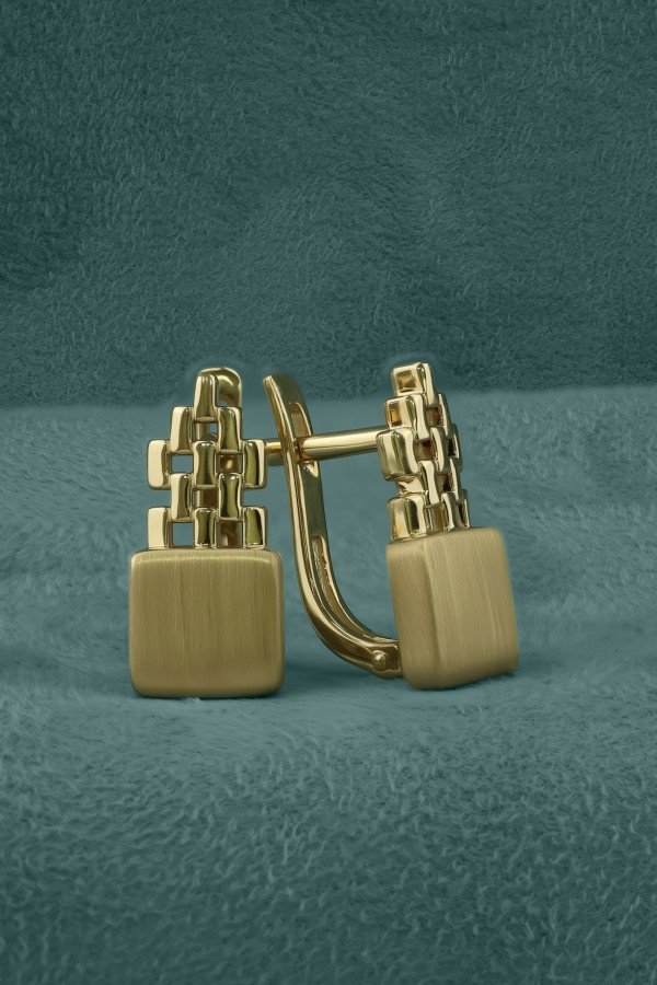 Серьги из лимонного золота 585 пробы