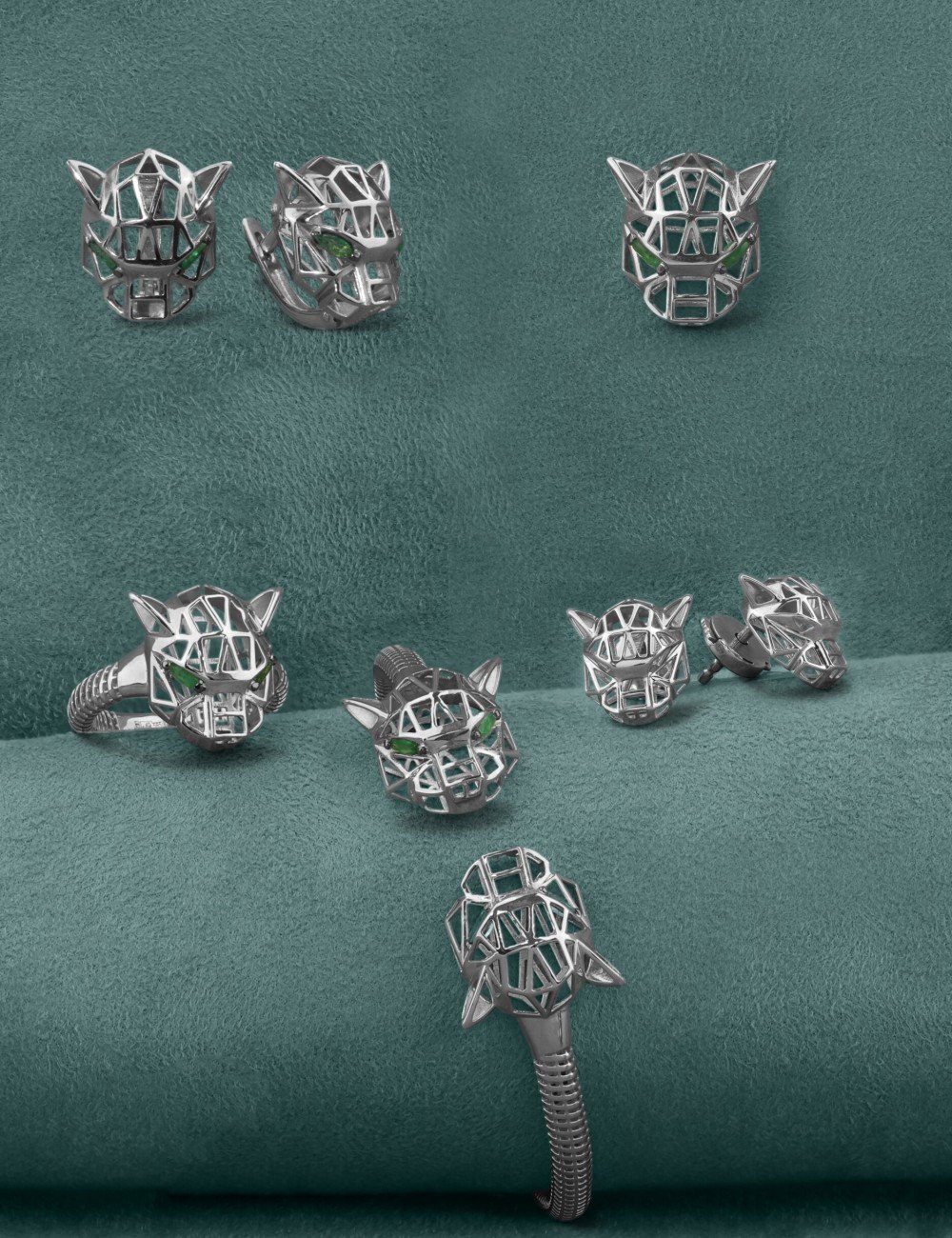 Серьги из белого золота 585 пробы