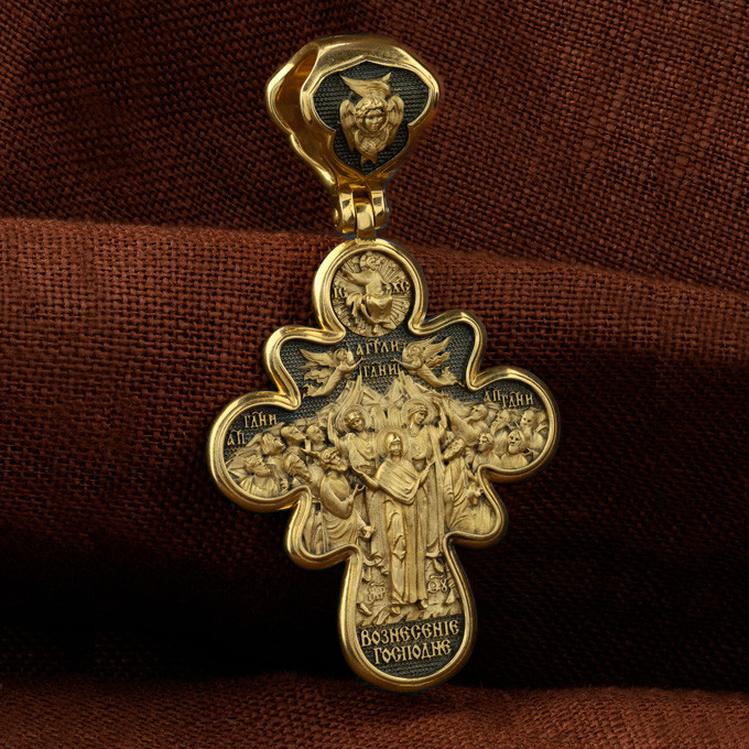 Крест из лимонного золота