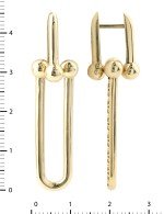 Серьги из лимонного золота 585 пробы