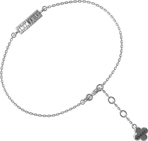 Браслет из белого золота c ониксом