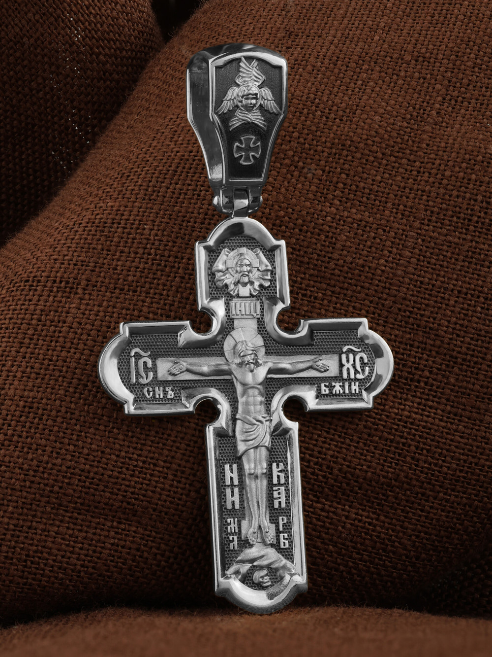 Крест из белого золота