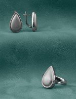 Серьги из белого золота 585 пробы
