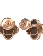 Серьги из золота 585 пробы c тигровым глазом