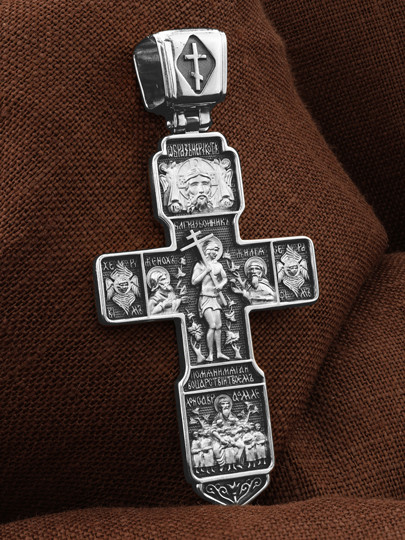 Крест из белого золота