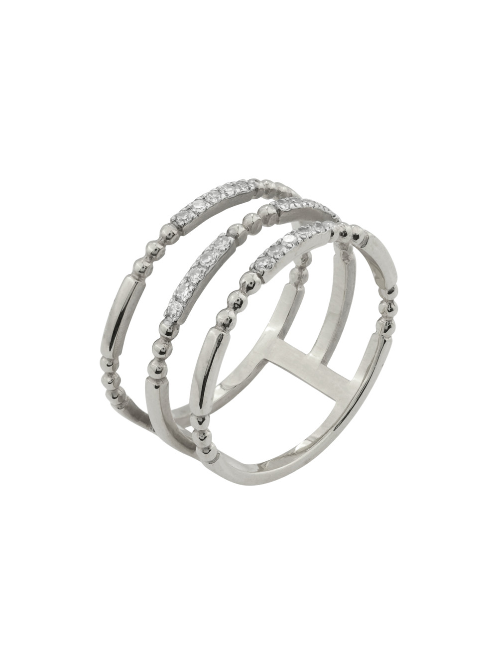 Кольцо из белого золота c бриллиантами