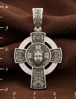 Крест из белого золота 585 пробы