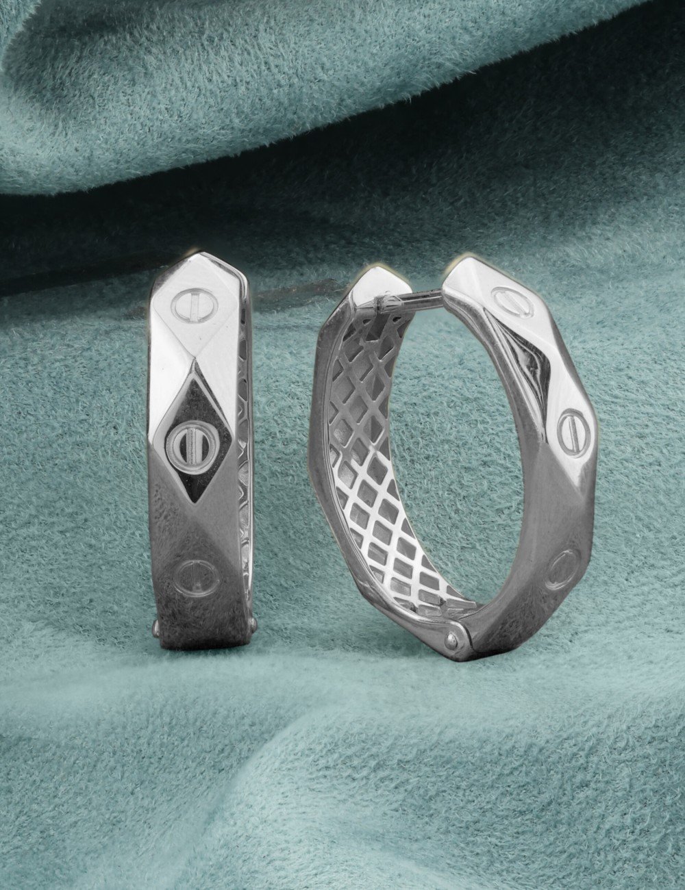 Серьги из белого золота 585 пробы