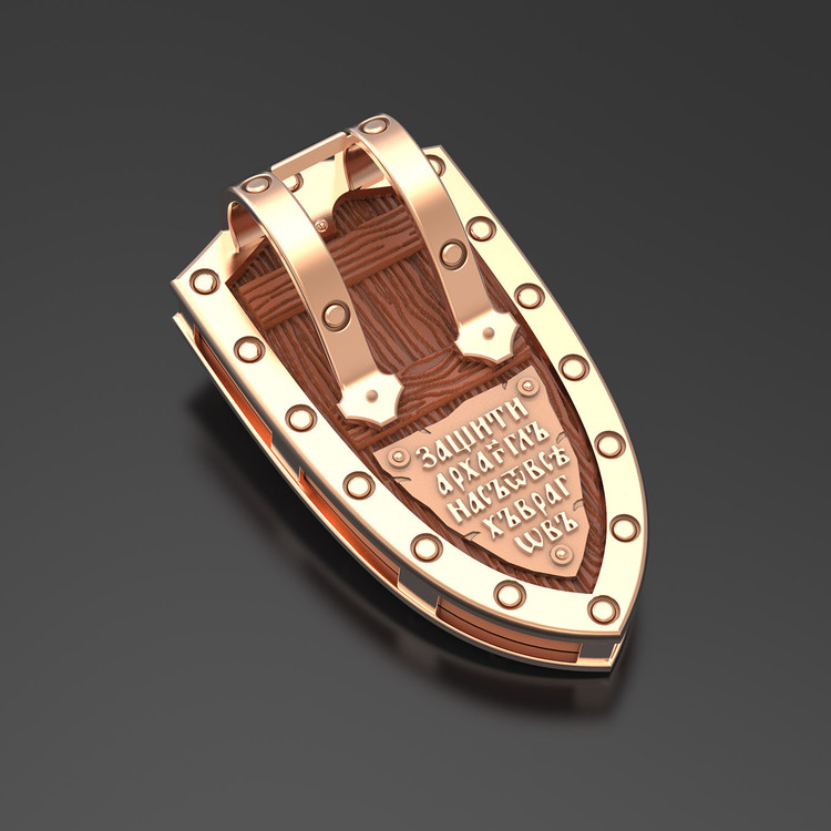 Образок из золота c деревом груши