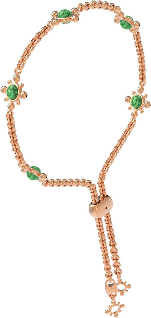 Браслет из золота c малахитом