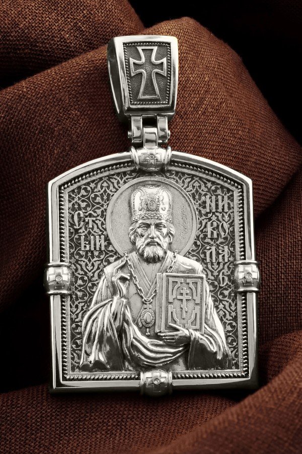 Образок из белого золота 585 пробы
