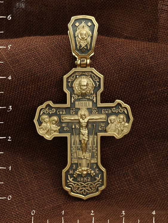 Крест из лимонного золота