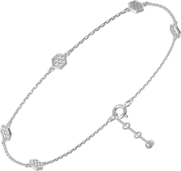 Браслет из белого золота c бриллиантами