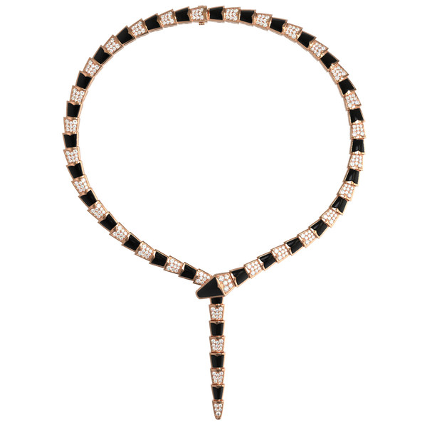 Колье из золота c бриллиантами и ониксом