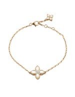 Браслет из золота 585 пробы c бриллиантами и перламутром