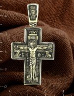 Крест из лимонного золота 585 пробы