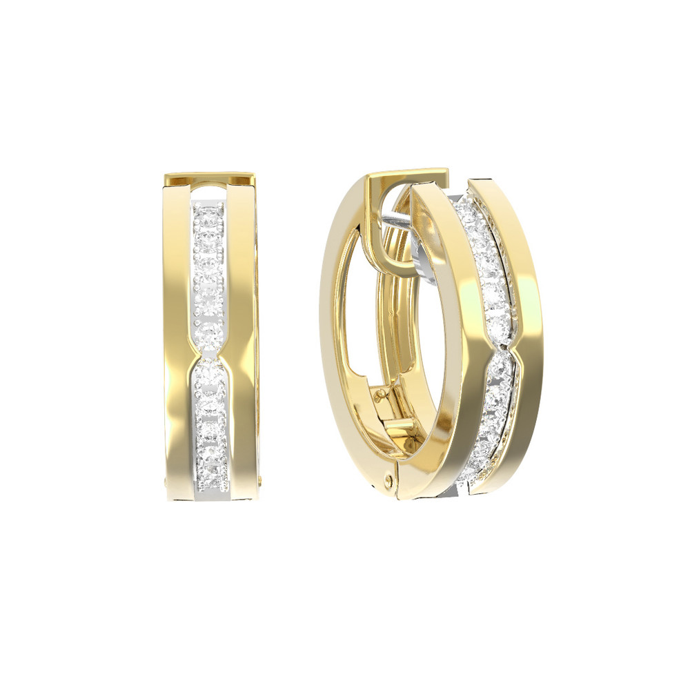 Серьги из лимонного золота c бриллиантами