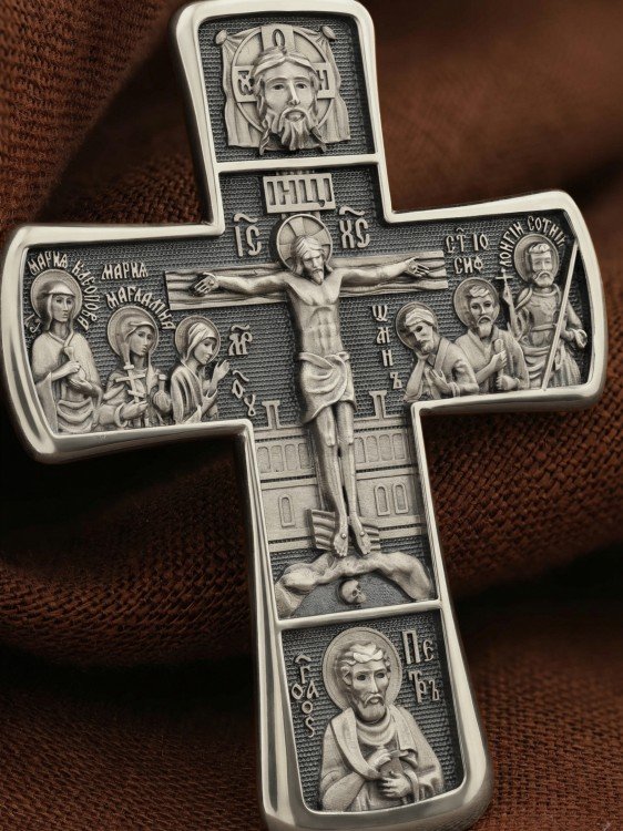 Крест из белого золота