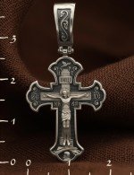 Крест из белого золота 585 пробы