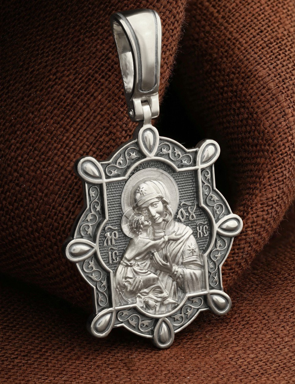 Образок из белого золота 585 пробы