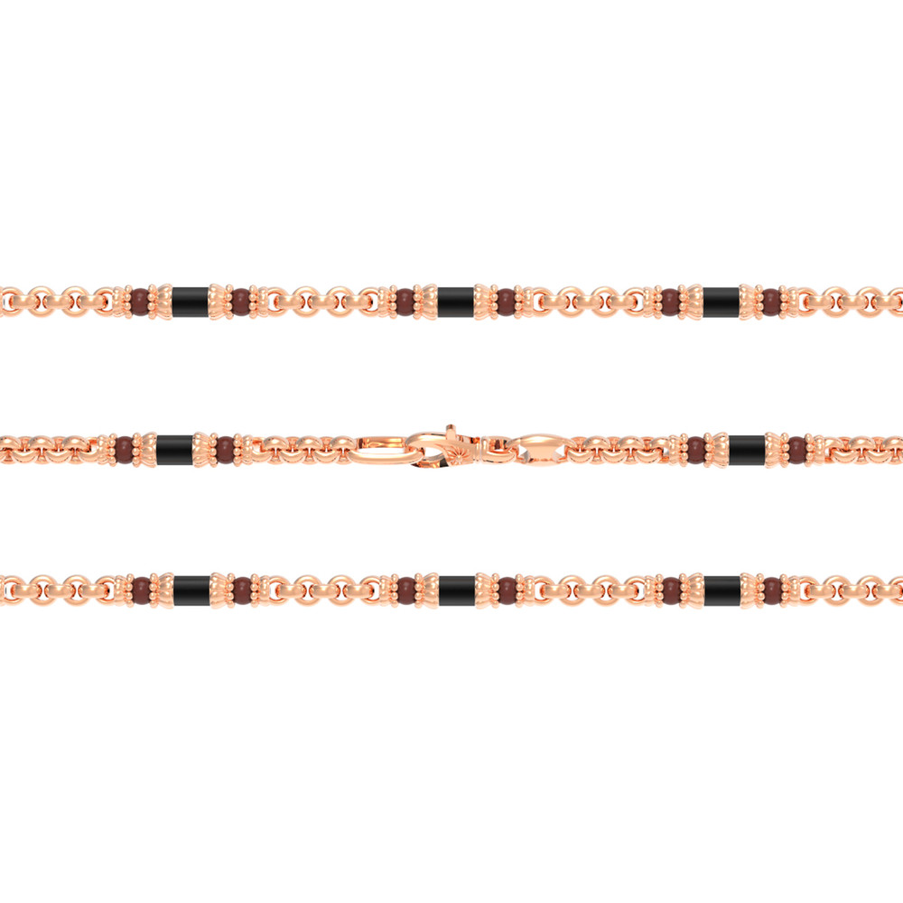 Цепь из золота c ониксом и кораллом