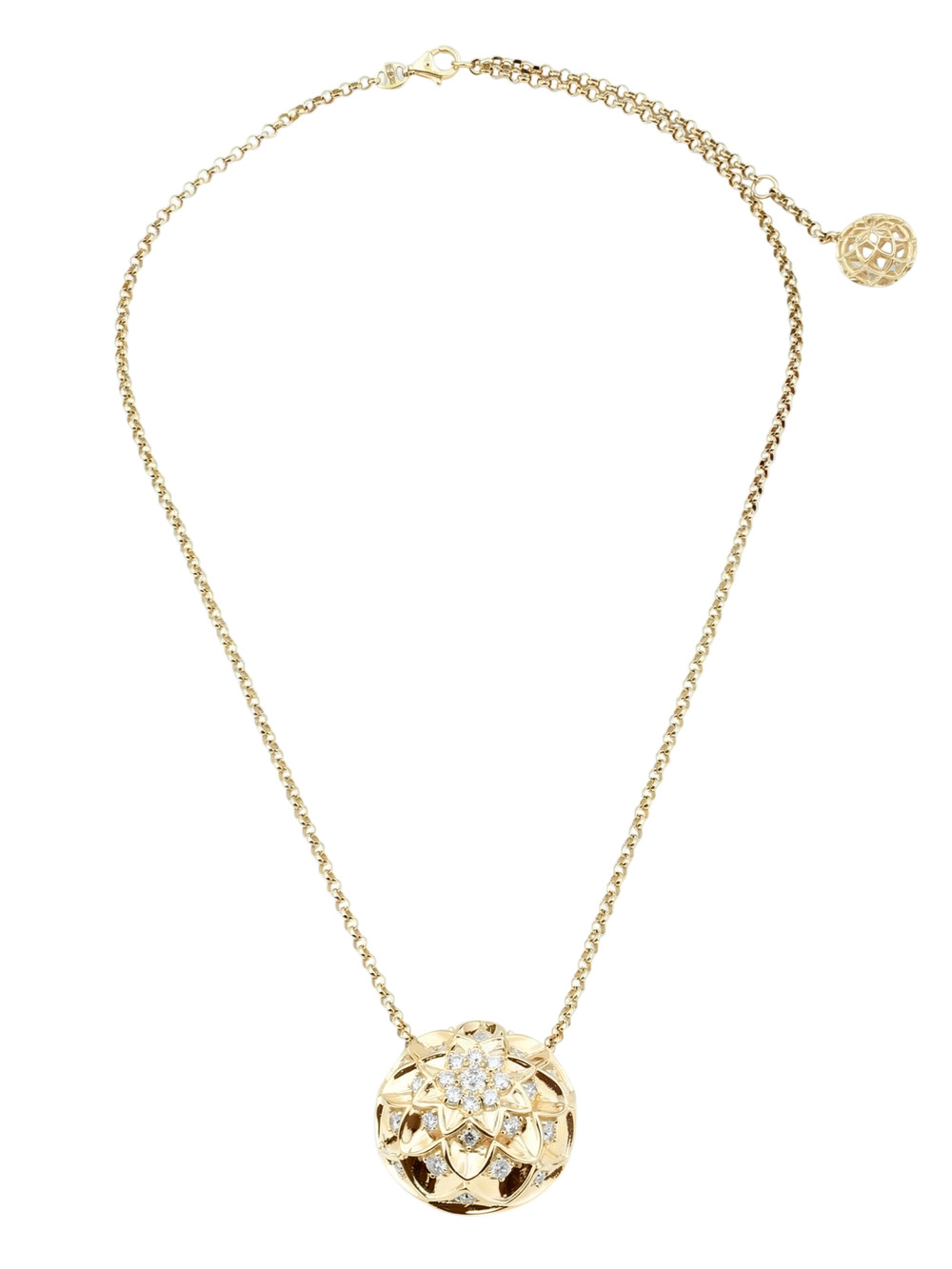 Колье из лимонного золота c бриллиантами