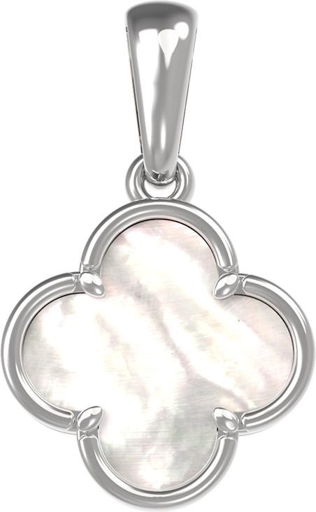 Подвеска из белого золота c перламутром