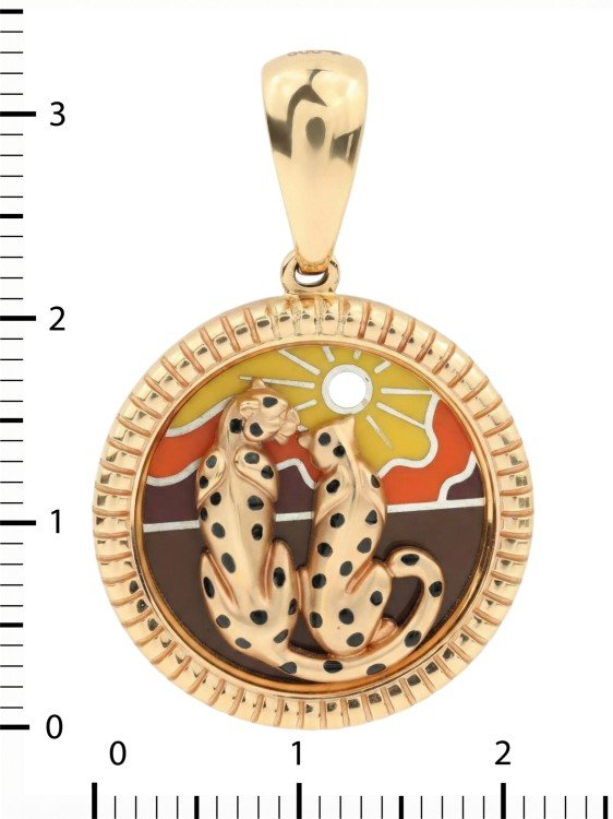 Подвеска из золота c эмаль