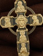 Крест из лимонного золота 585 пробы