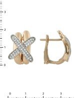 Серьги из золота 585 пробы c бриллиантами