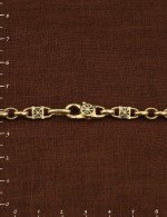 Цепь из лимонного золота 585 пробы c эмалью