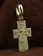 Крест из зелёного золота 585 пробы