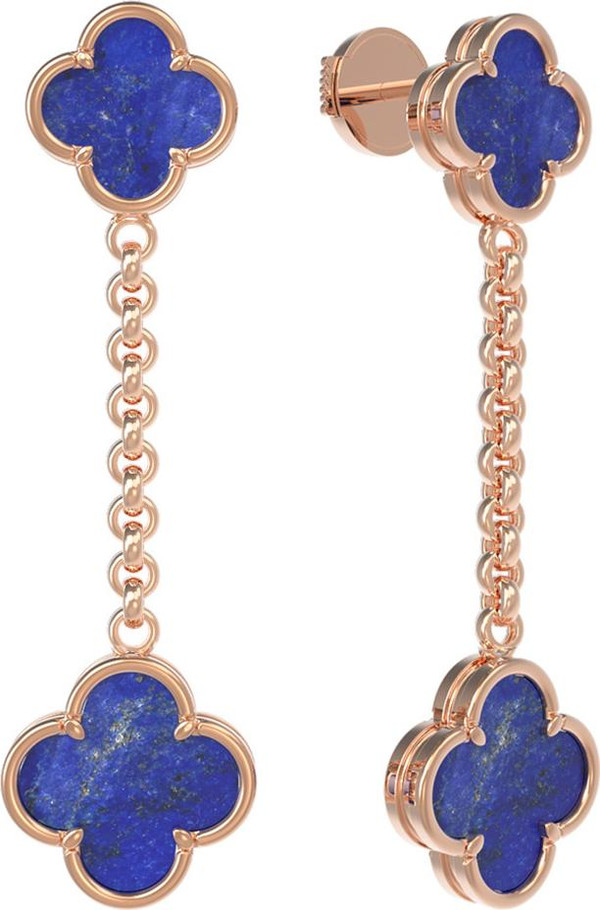 Серьги из золота c лазуритом