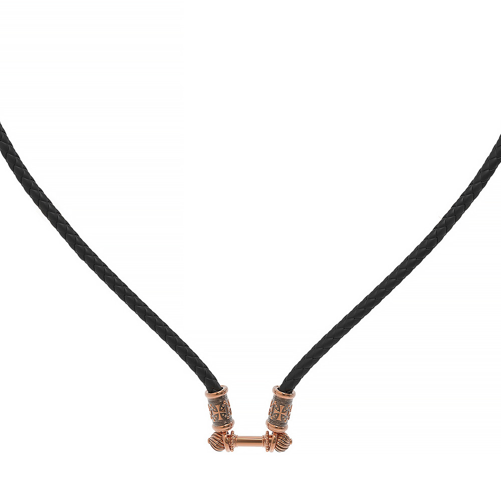 Шнурок кожаный из золота c кожаным шнурком